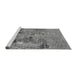 Sideview of Machine Washable Oriental Gray Industrial Rug, wshurb2618gry