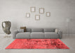 Industrial Red Washable Rugs