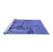 Sideview of Machine Washable Oriental Blue Industrial Rug, wshurb2618blu