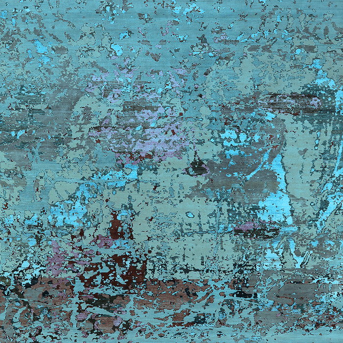 Square Oriental Light Blue Industrial Rug, urb2618lblu