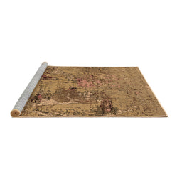 Sideview of Machine Washable Oriental Brown Industrial Rug, wshurb2618brn