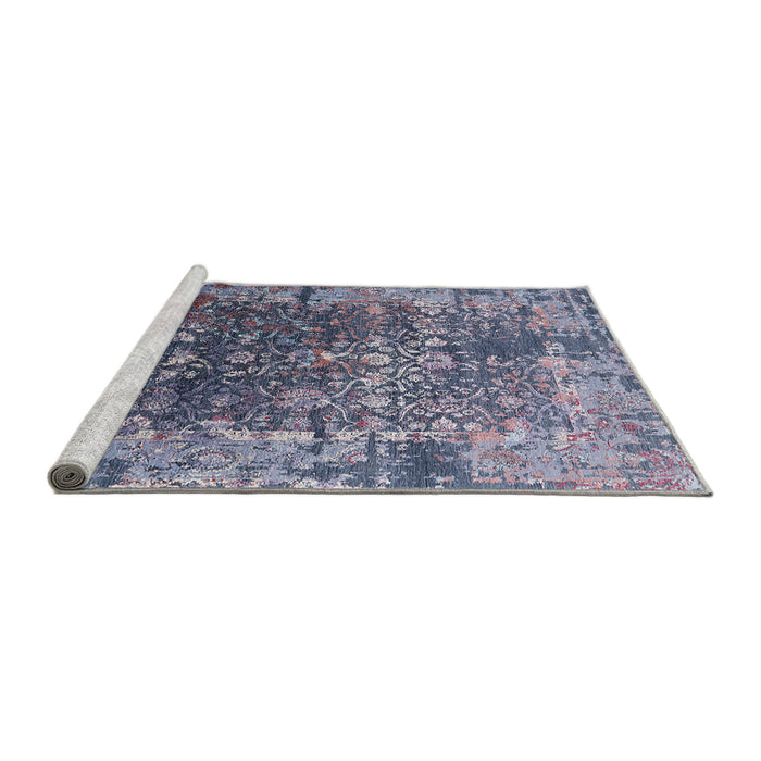 Sideview of Machine Washable Industrial Modern Purple Haze Purple Rug, wshurb2619