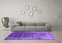 Machine Washable Oriental Purple Industrial Rug, wshurb2619pur