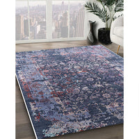 Mid-Century Modern Purple Oriental Rug, urb2619