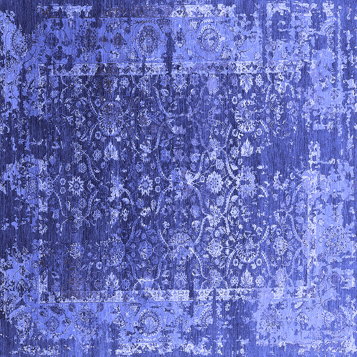 Square Oriental Blue Industrial Rug, urb2619blu