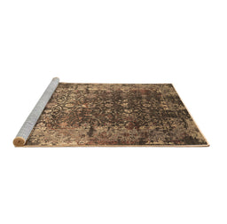 Sideview of Machine Washable Oriental Brown Industrial Rug, wshurb2619brn