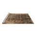 Sideview of Machine Washable Oriental Brown Industrial Rug, wshurb2619brn