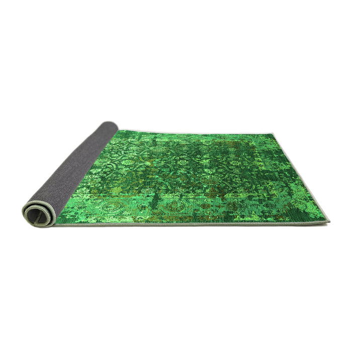 Sideview of Oriental Green Industrial Rug, urb2619grn