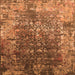 Square Oriental Orange Industrial Rug, urb2619org