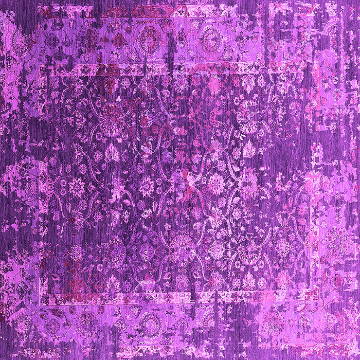 Square Machine Washable Oriental Pink Industrial Rug, wshurb2619pnk