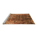 Sideview of Machine Washable Oriental Orange Industrial Area Rugs, wshurb2619org