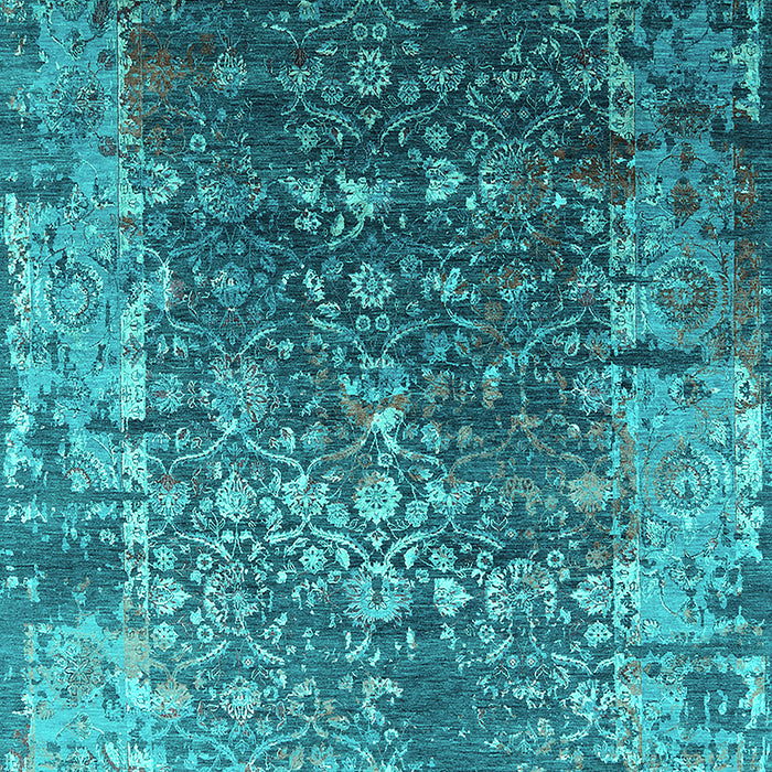 Oriental Turquoise Industrial Rug, urb2619turq