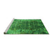 Sideview of Machine Washable Oriental Green Industrial Area Rugs, wshurb2619grn