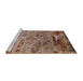 Sideview of Machine Washable Industrial Modern Camel Brown Rug, wshurb2620