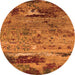 Round Oriental Orange Industrial Rug, urb2620org