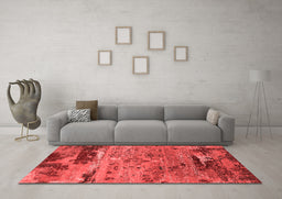 Industrial Red Washable Rugs