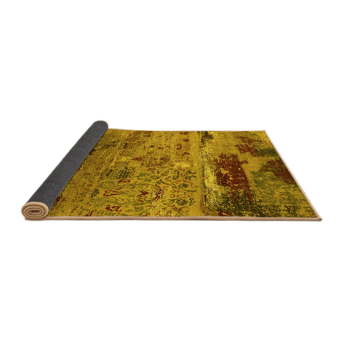 Sideview of Oriental Yellow Industrial Rug, urb2620yw
