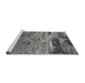 Sideview of Machine Washable Oriental Gray Industrial Rug, wshurb2620gry