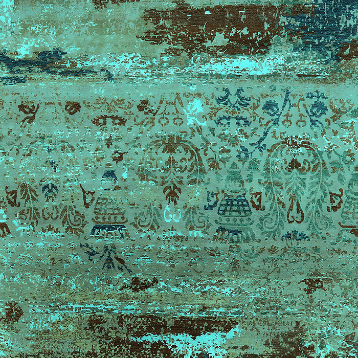 Oriental Turquoise Industrial Rug, urb2620turq