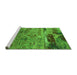 Sideview of Machine Washable Oriental Green Industrial Area Rugs, wshurb2620grn