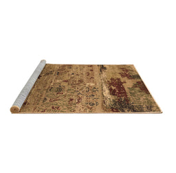 Sideview of Machine Washable Oriental Brown Industrial Rug, wshurb2620brn