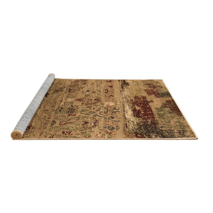 Sideview of Machine Washable Oriental Brown Industrial Rug, wshurb2620brn