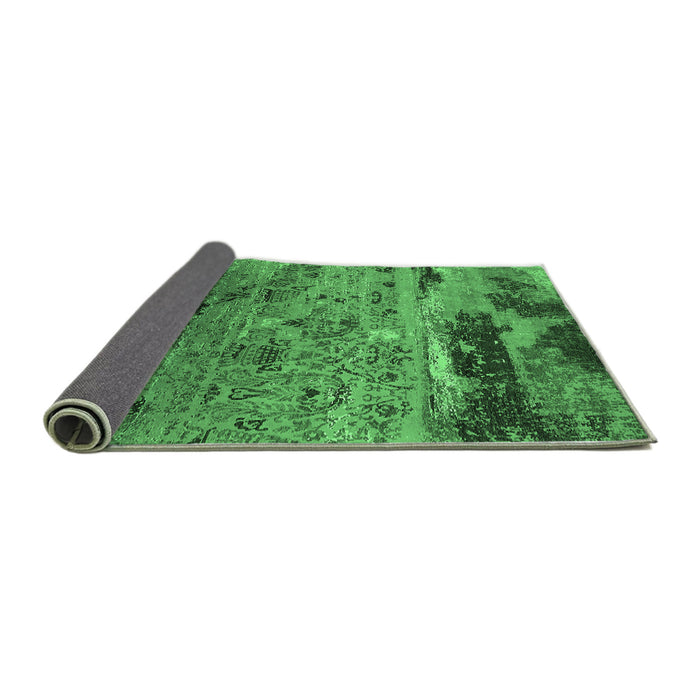 Sideview of Oriental Emerald Green Industrial Rug, urb2620emgrn