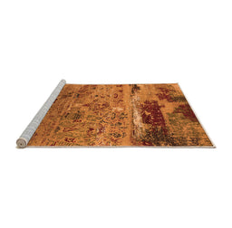 Sideview of Machine Washable Oriental Orange Industrial Area Rugs, wshurb2620org