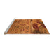 Sideview of Machine Washable Oriental Orange Industrial Area Rugs, wshurb2620org