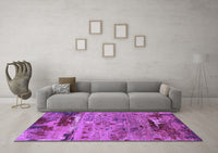 Machine Washable Oriental Purple Industrial Rug, wshurb2620pur