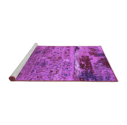 Sideview of Machine Washable Oriental Purple Industrial Area Rugs, wshurb2620pur