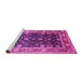 Sideview of Machine Washable Oriental Pink Industrial Rug, wshurb2621pnk