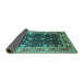 Sideview of Oriental Turquoise Industrial Rug, urb2621turq