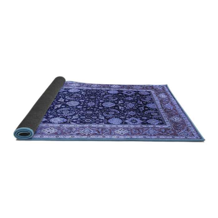 Sideview of Oriental Blue Industrial Rug, urb2621blu
