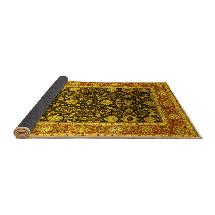 Sideview of Oriental Yellow Industrial Rug, urb2621yw