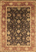 Machine Washable Oriental Brown Industrial Rug, wshurb2621brn