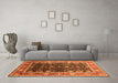 Machine Washable Oriental Orange Industrial Area Rugs in a Living Room, wshurb2621org