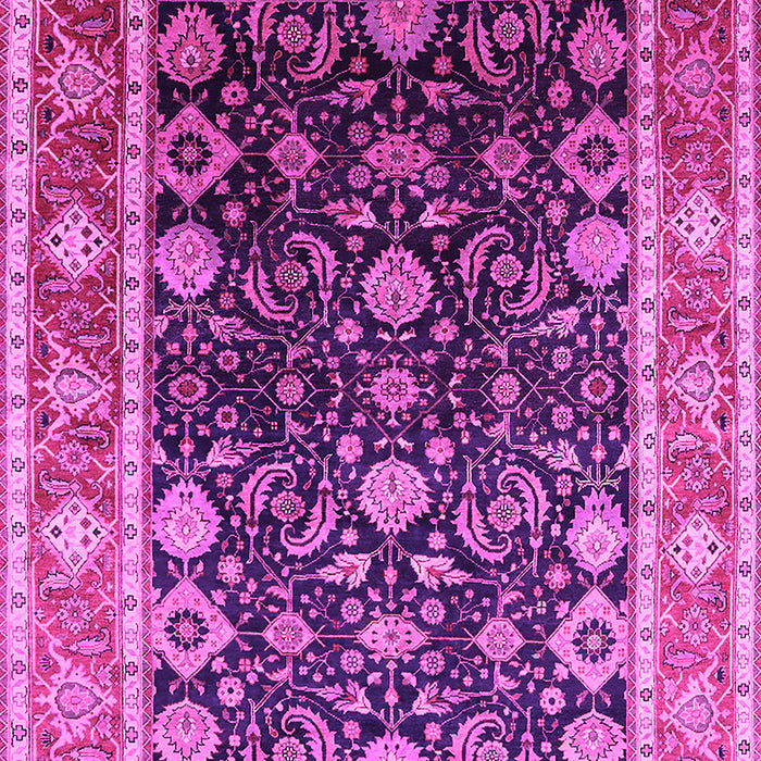 Machine Washable Oriental Pink Industrial Rug, wshurb2621pnk