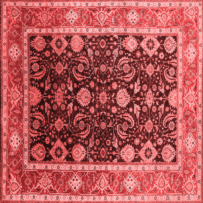 Machine Washable Oriental Red Industrial Rug, wshurb2621red