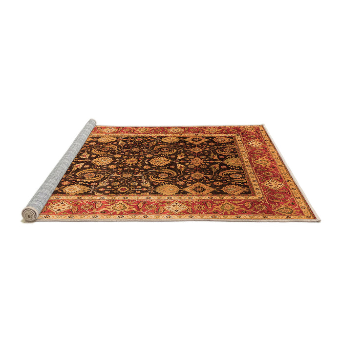 Sideview of Machine Washable Oriental Orange Industrial Area Rugs, wshurb2621org