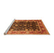 Sideview of Machine Washable Oriental Orange Industrial Area Rugs, wshurb2621org