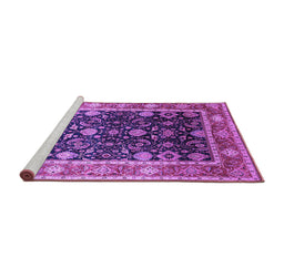Sideview of Machine Washable Oriental Purple Industrial Area Rugs, wshurb2621pur