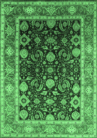 Oriental Emerald Green Industrial Rug, urb2621emgrn