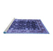 Sideview of Machine Washable Oriental Blue Industrial Rug, wshurb2621blu