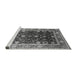 Sideview of Machine Washable Oriental Gray Industrial Rug, wshurb2621gry