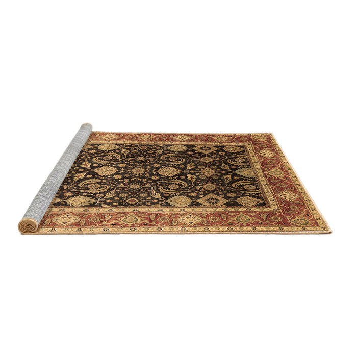 Sideview of Machine Washable Oriental Brown Industrial Rug, wshurb2621brn