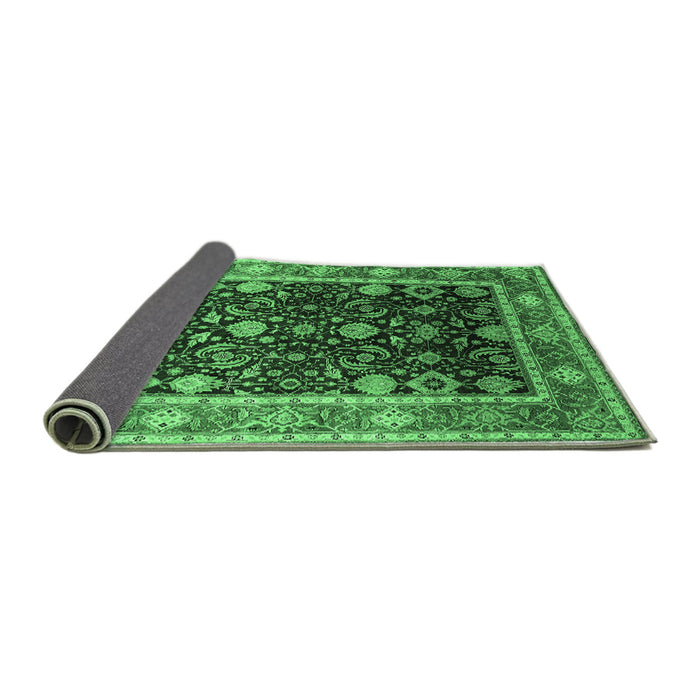 Sideview of Oriental Emerald Green Industrial Rug, urb2621emgrn
