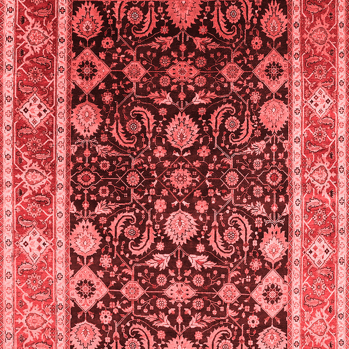 Machine Washable Oriental Red Industrial Rug, wshurb2621red