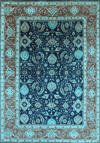 Oriental Light Blue Industrial Rug, urb2621lblu