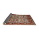 Sideview of Mid-Century Modern Camel Brown Oriental Rug, urb2622